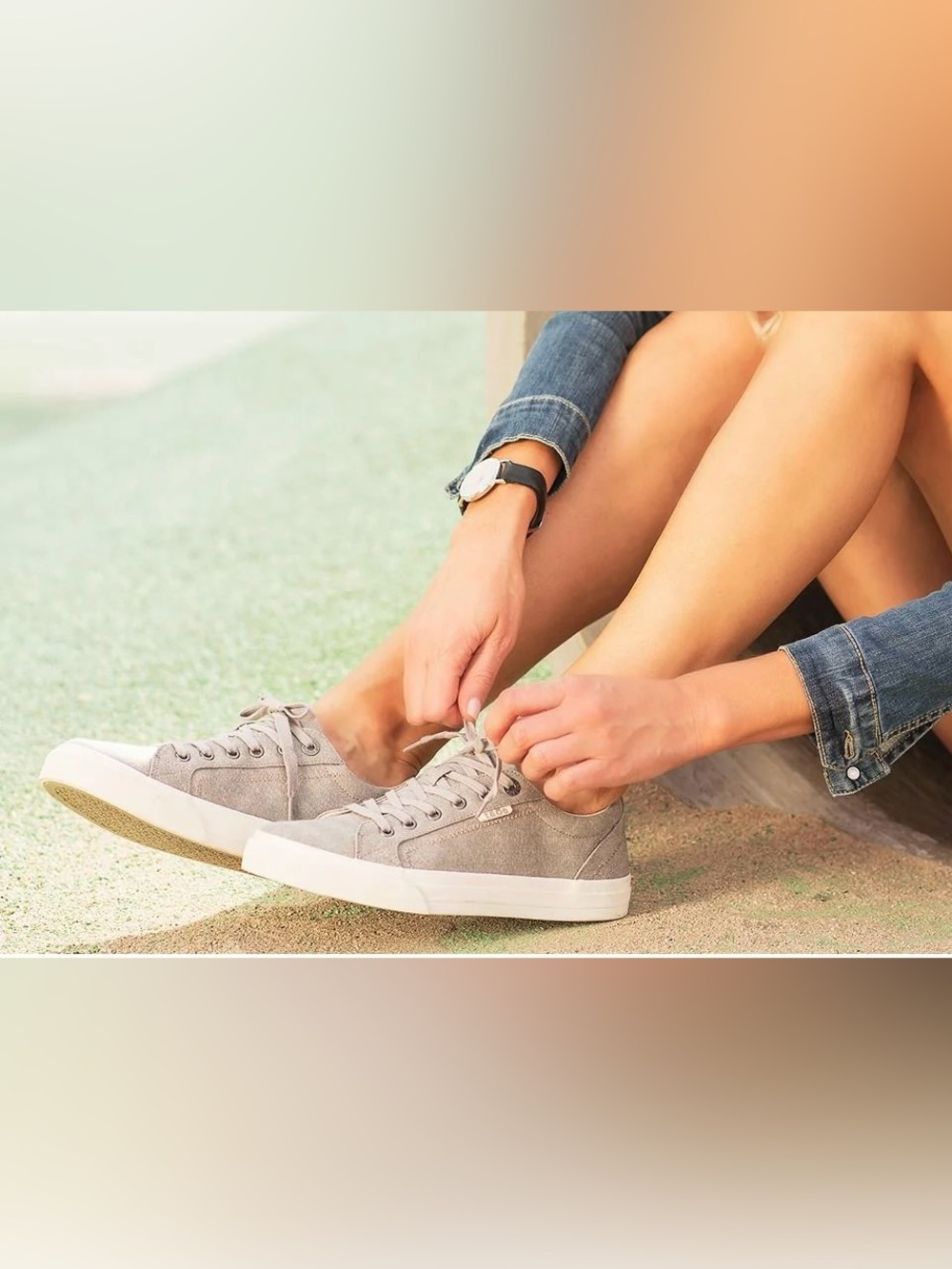 Taos Plim Soul Canvas Sneakers Grey Wash Women’s 7.5